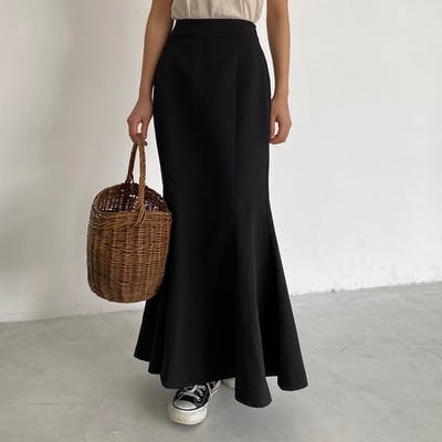 mermaid flare long skirt
