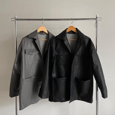 ビッグシルエットレザージャケット