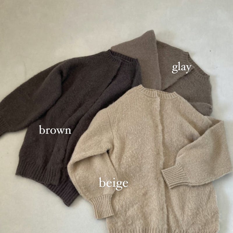 2way volume mohair cardigan の画像2枚目