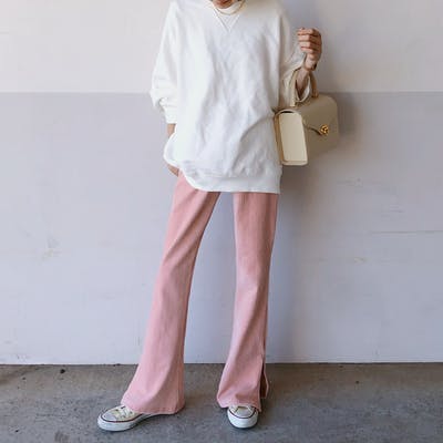 lib velours  flare pants