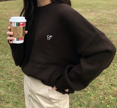 s’more one point logo knit