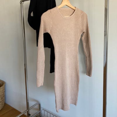 rib knit  mini onepiece