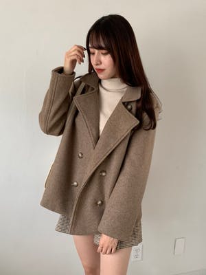 シンプルウールコートジャケット