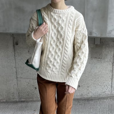 vintage like cable knit