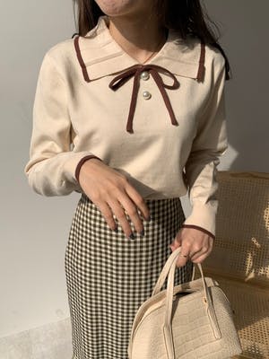 パイピングガーリーニット