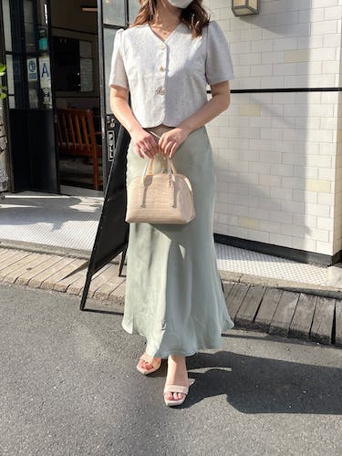 サテンマーメイドスカート